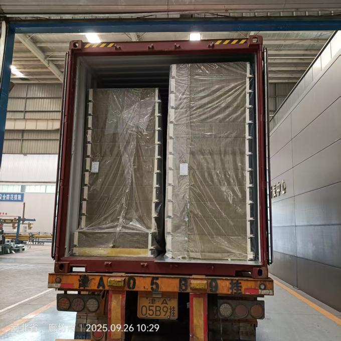 Steel structure packing and shipping 2 — container loading